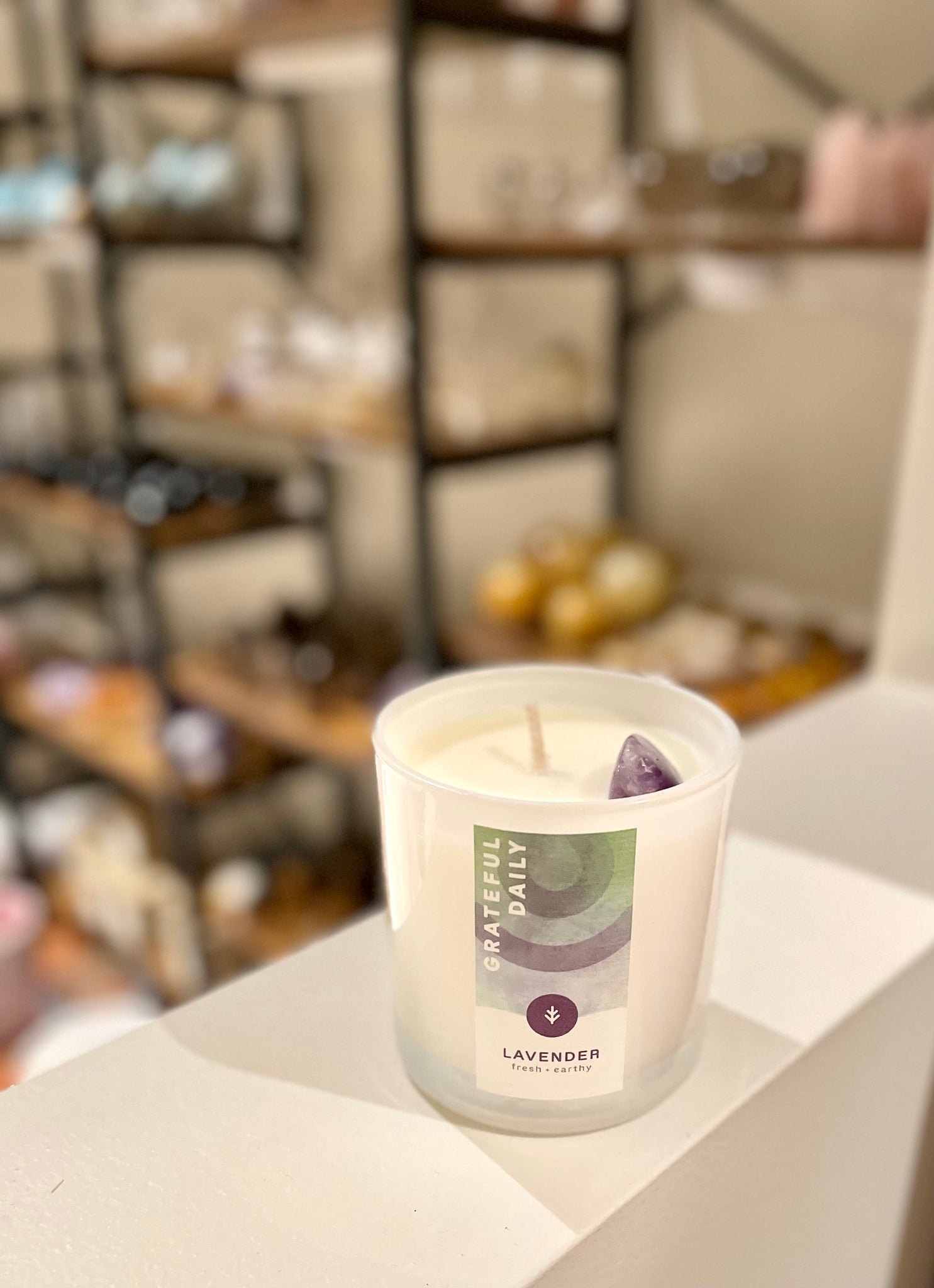 LIMITED EDITION: Lavender + Amethyst Crystal Soy Candle