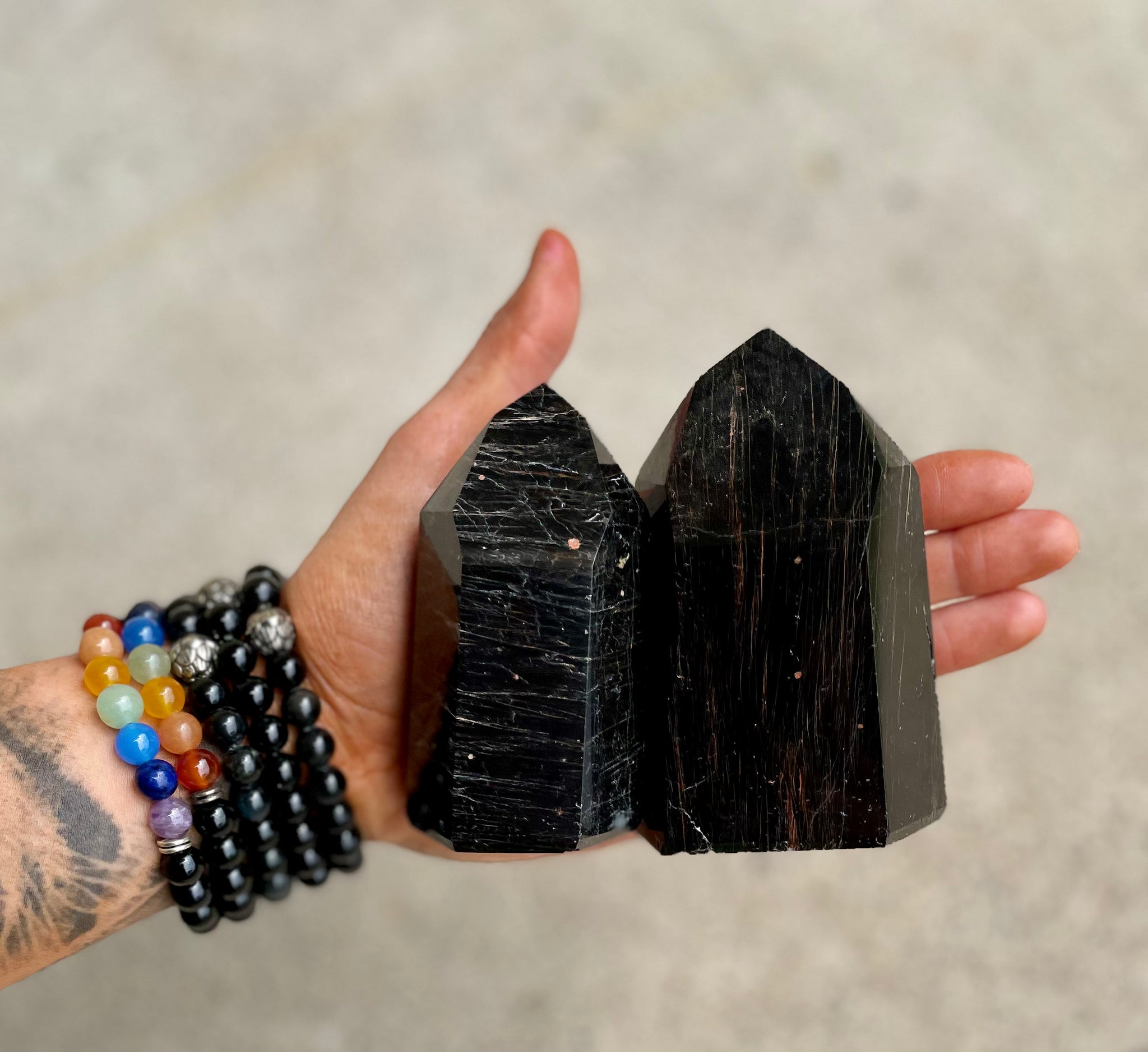 Hematite and tourmaline discount