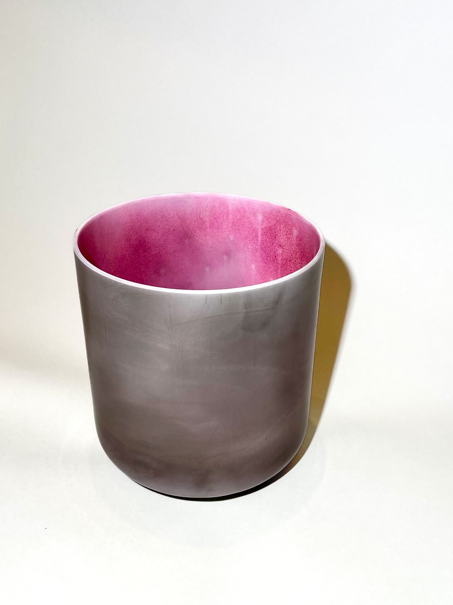 Moldavite, Pink Ocean Gold (inside) Bowl (Heart Chakra, Note: F)