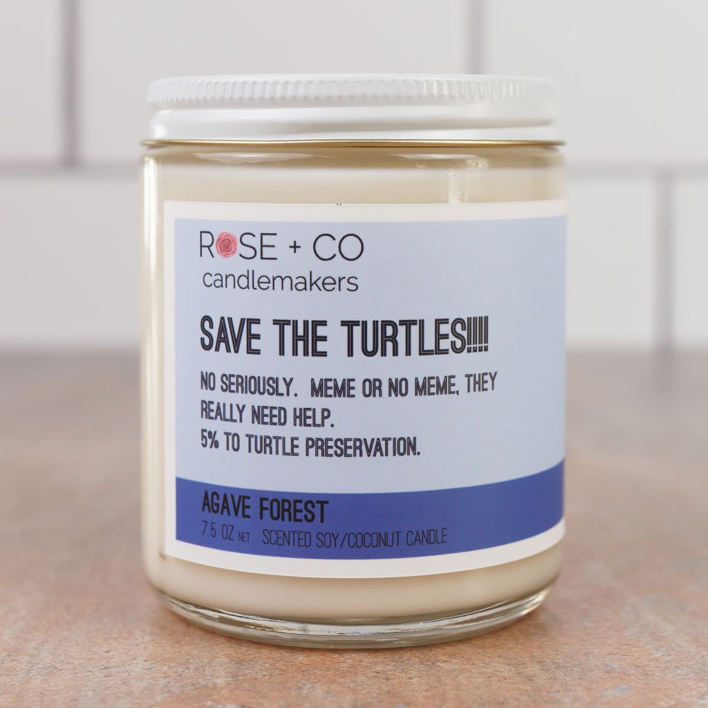 Save The Turtles!!! Candle