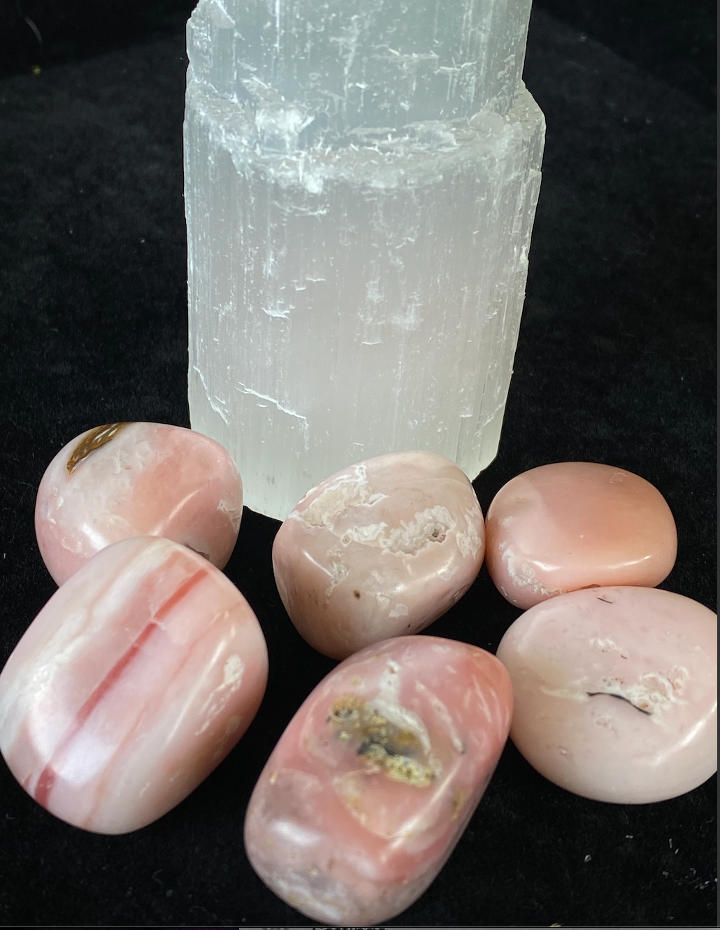 Polished Pink Opal Tumblestone - Medium
