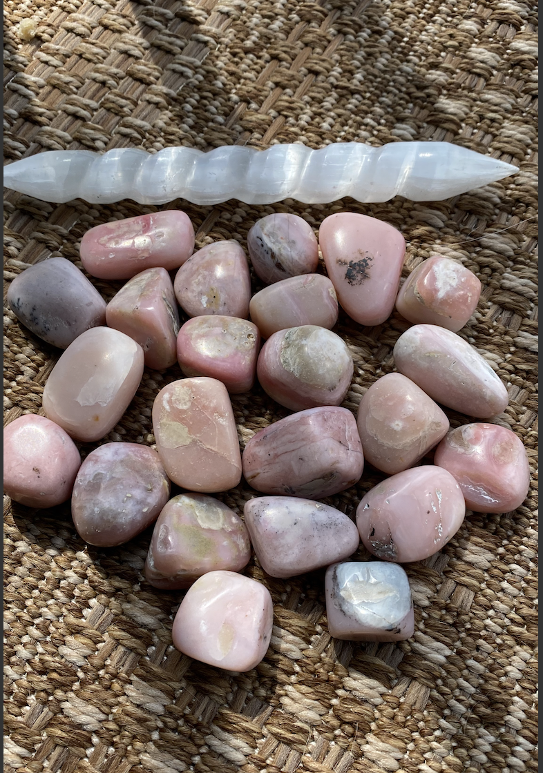 Polished Pink Opal Tumblestone - Medium