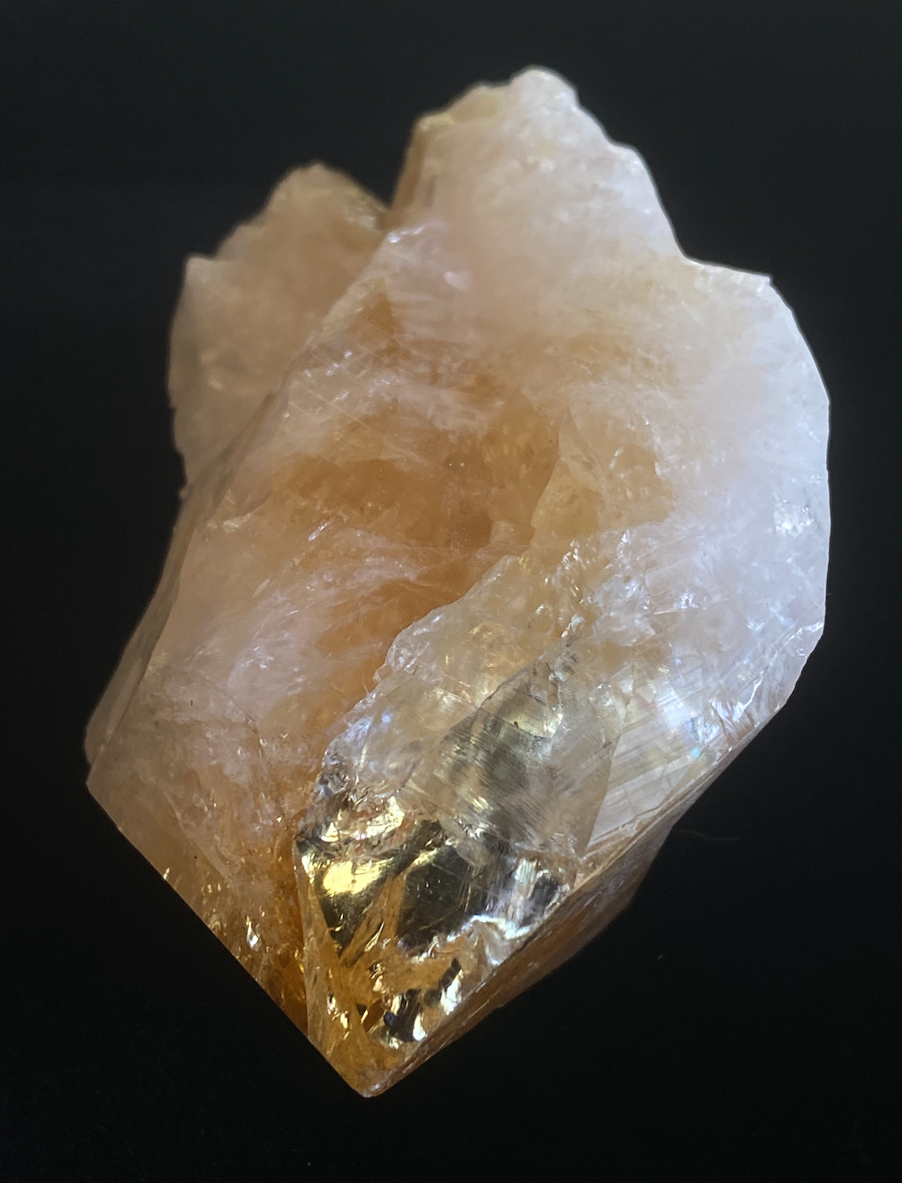 Citrine Raw Point - Large with Rainbow, AAA grade
