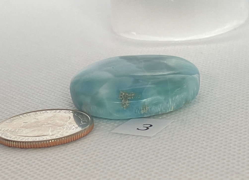 Larimar Oval and Circular Meditation & Pocket Crystals