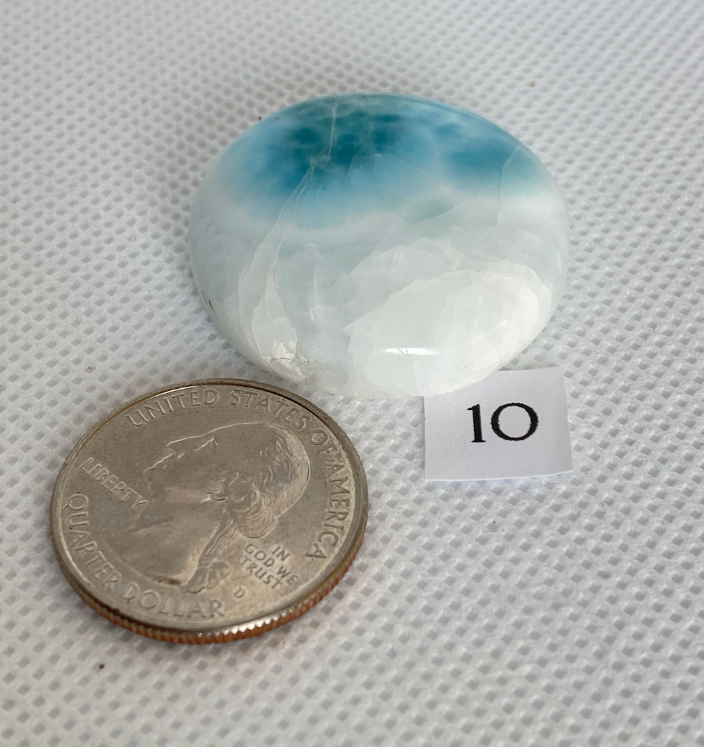 Larimar Oval and Circular Meditation & Pocket Crystals