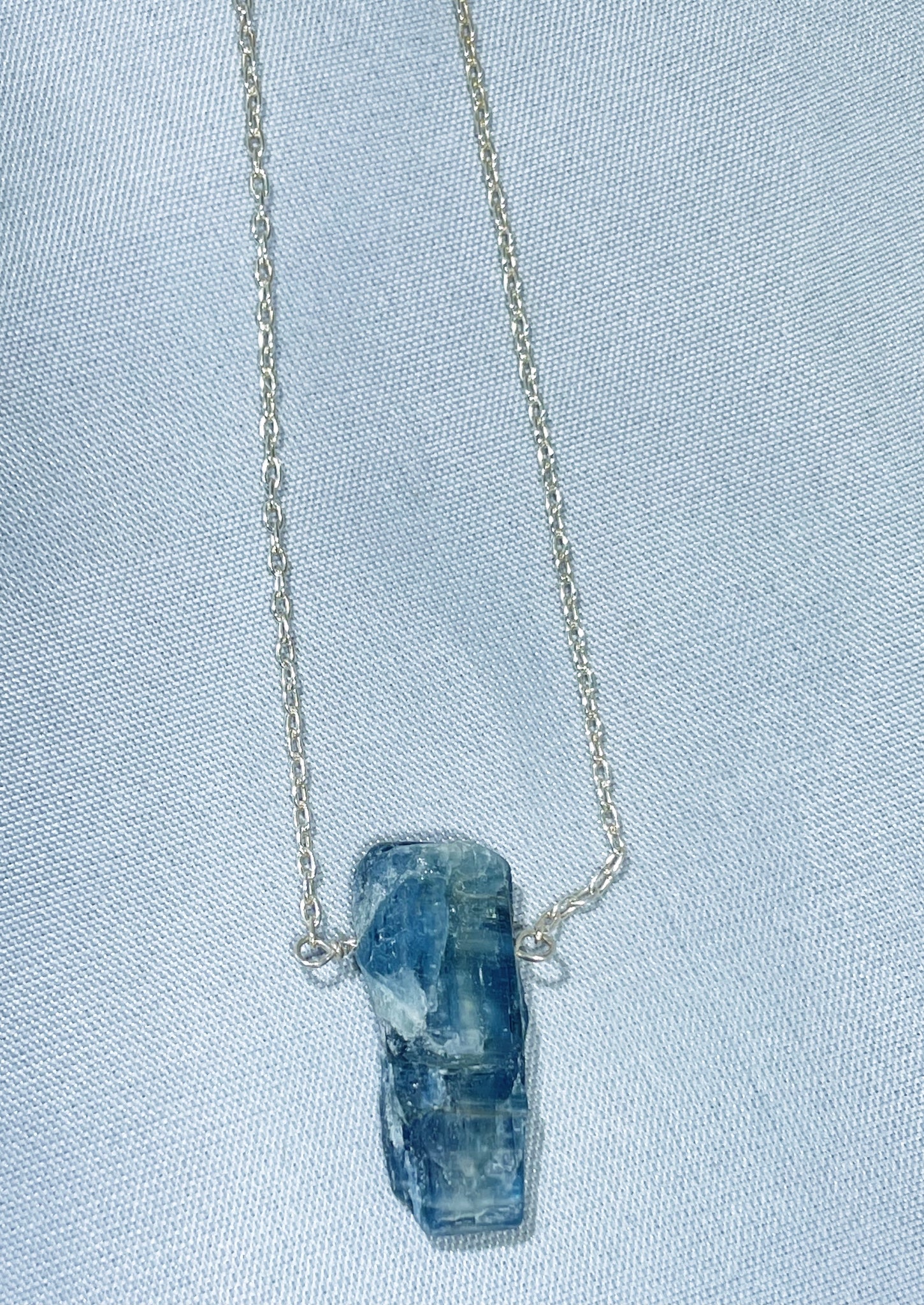 Kyanite Pendant Necklace with Sterling Silver